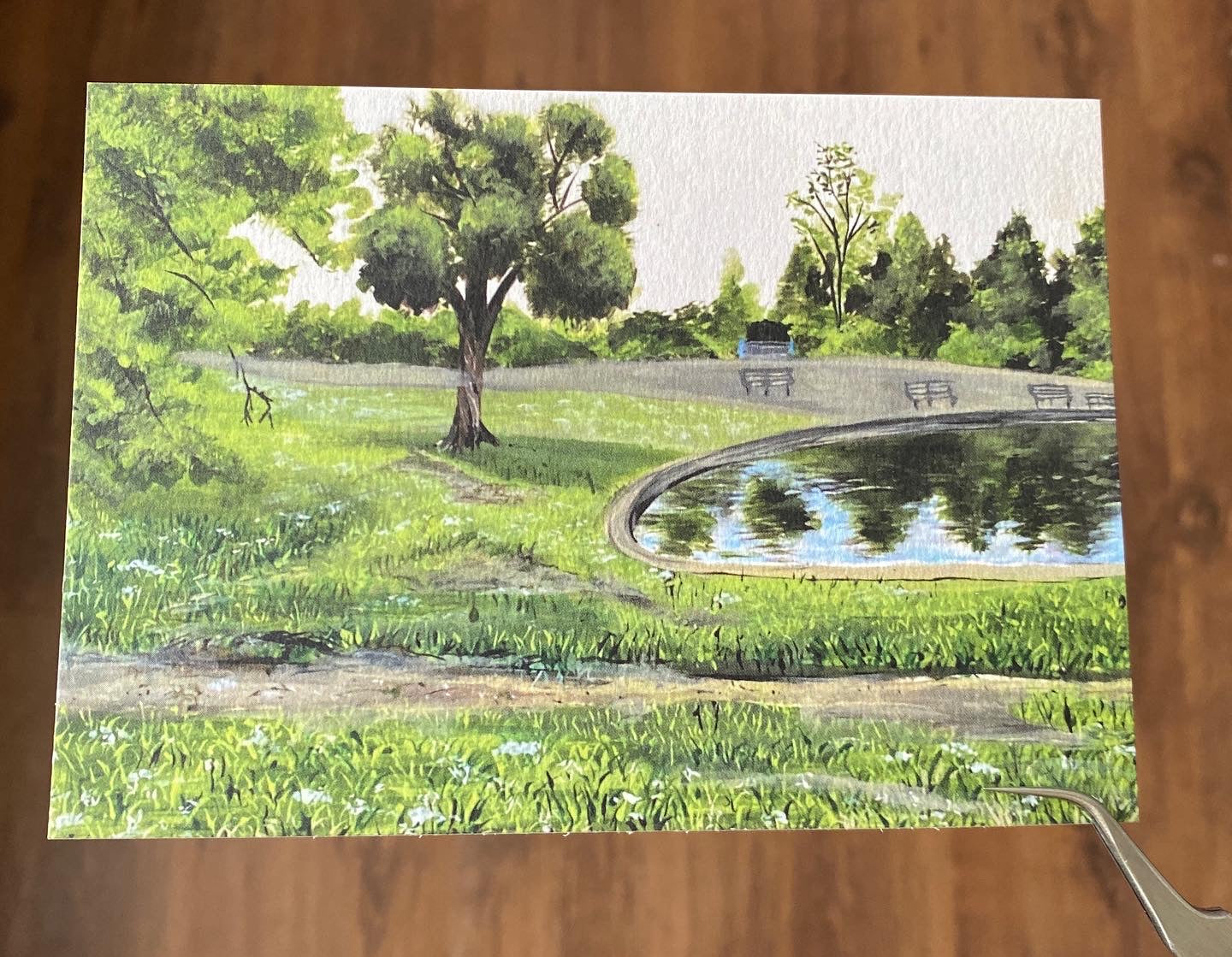 London Park Series - The Regents Park  Four Postcard Prints