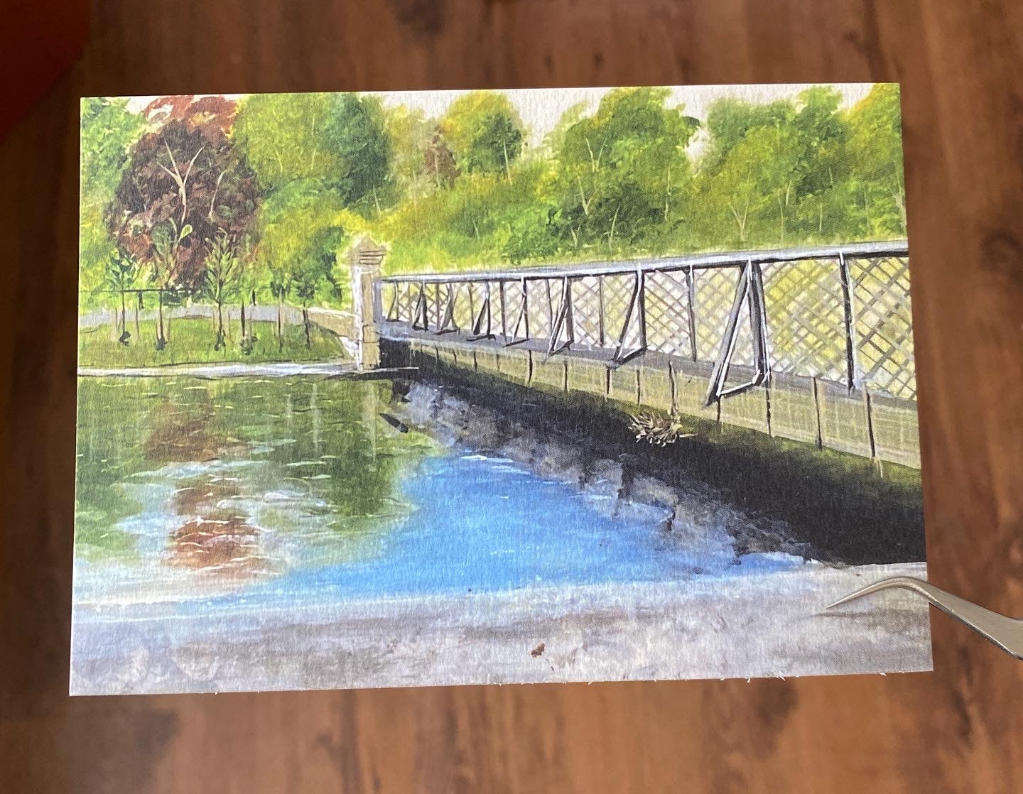 London Park Series - The Regents Park  Four Postcard Prints