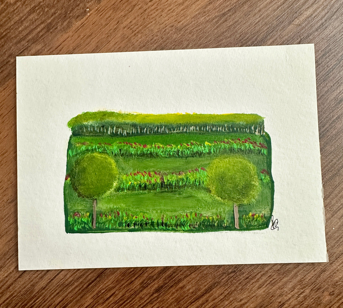 In Bloom - Handpainted Postcard