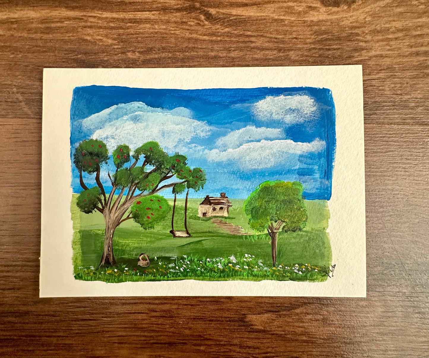 Our Secret Place - Hand Painted Postcard