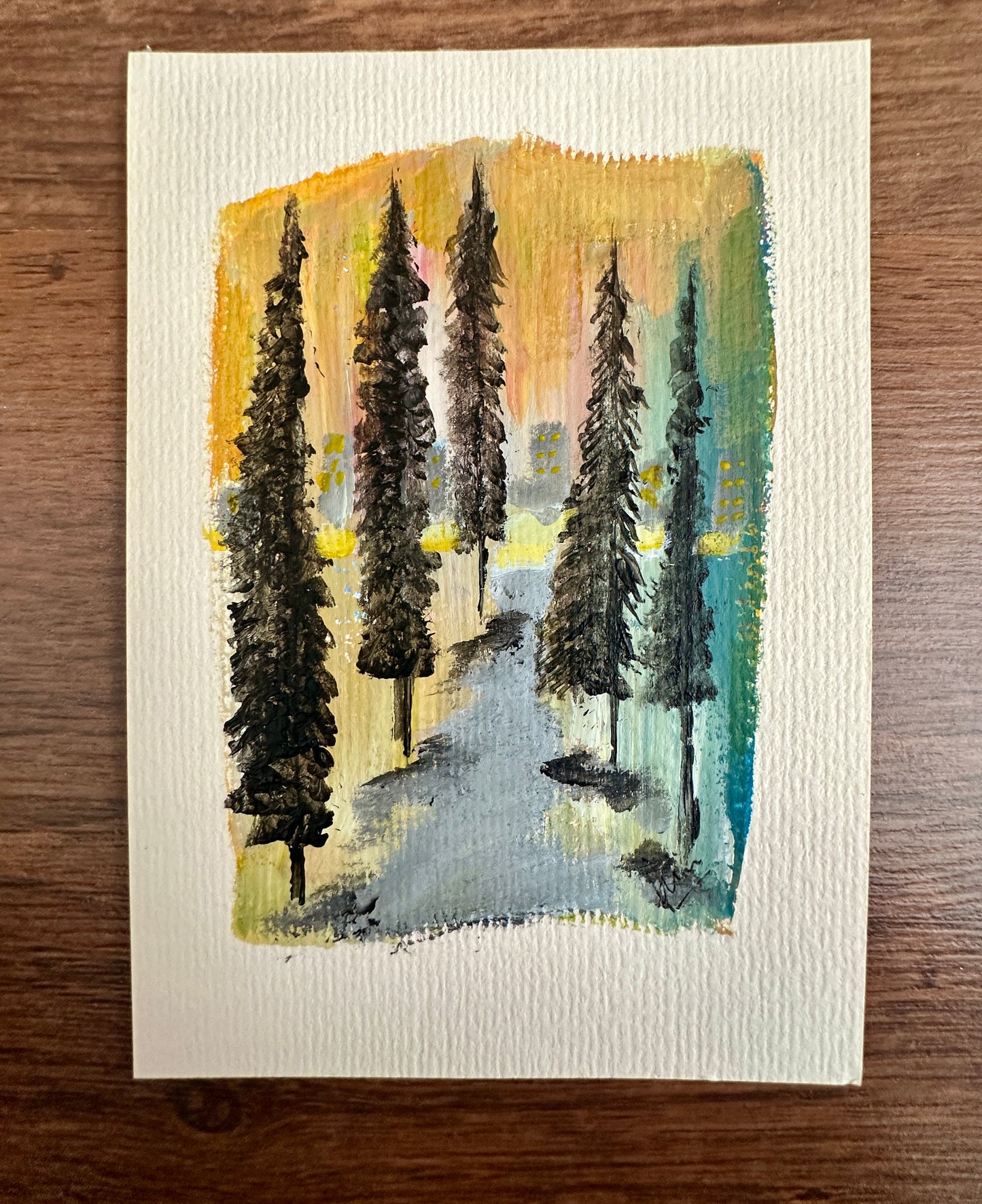 Touched By Dawn - Hand Painted Postcard