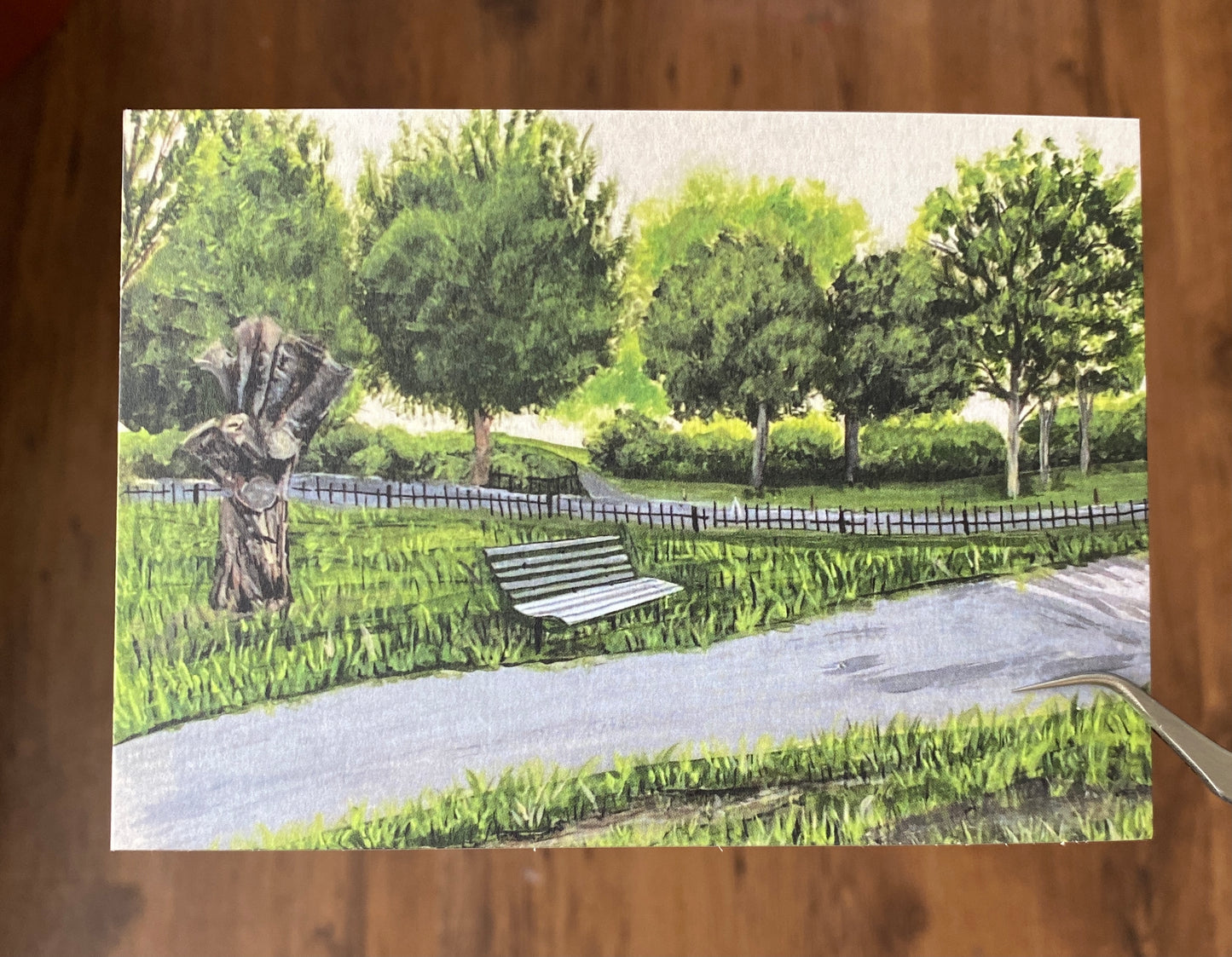 London Park Series - The Regents Park  Four Postcard Prints